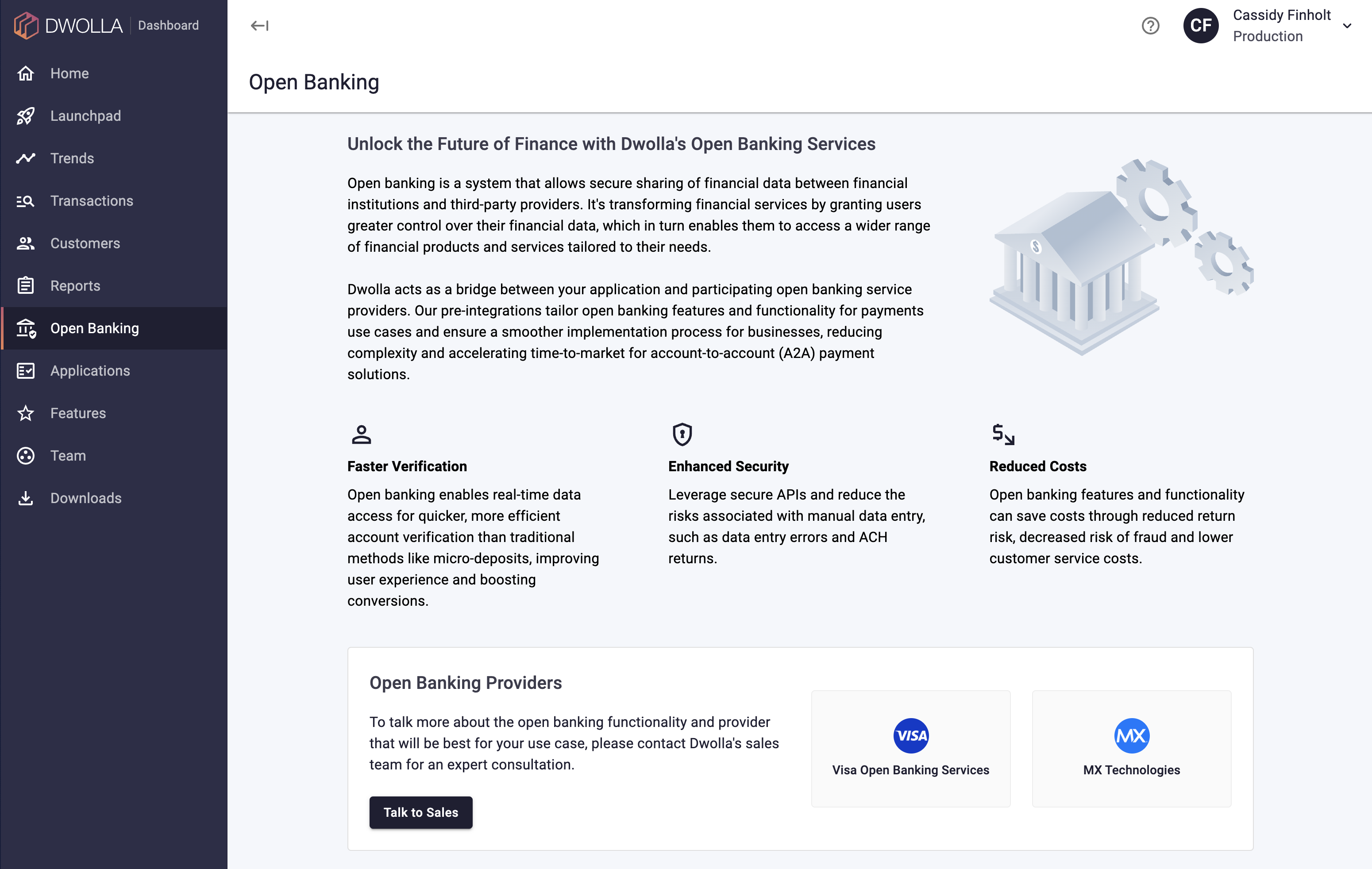 Open Banking Now Available on Your Dashboard | Dwolla